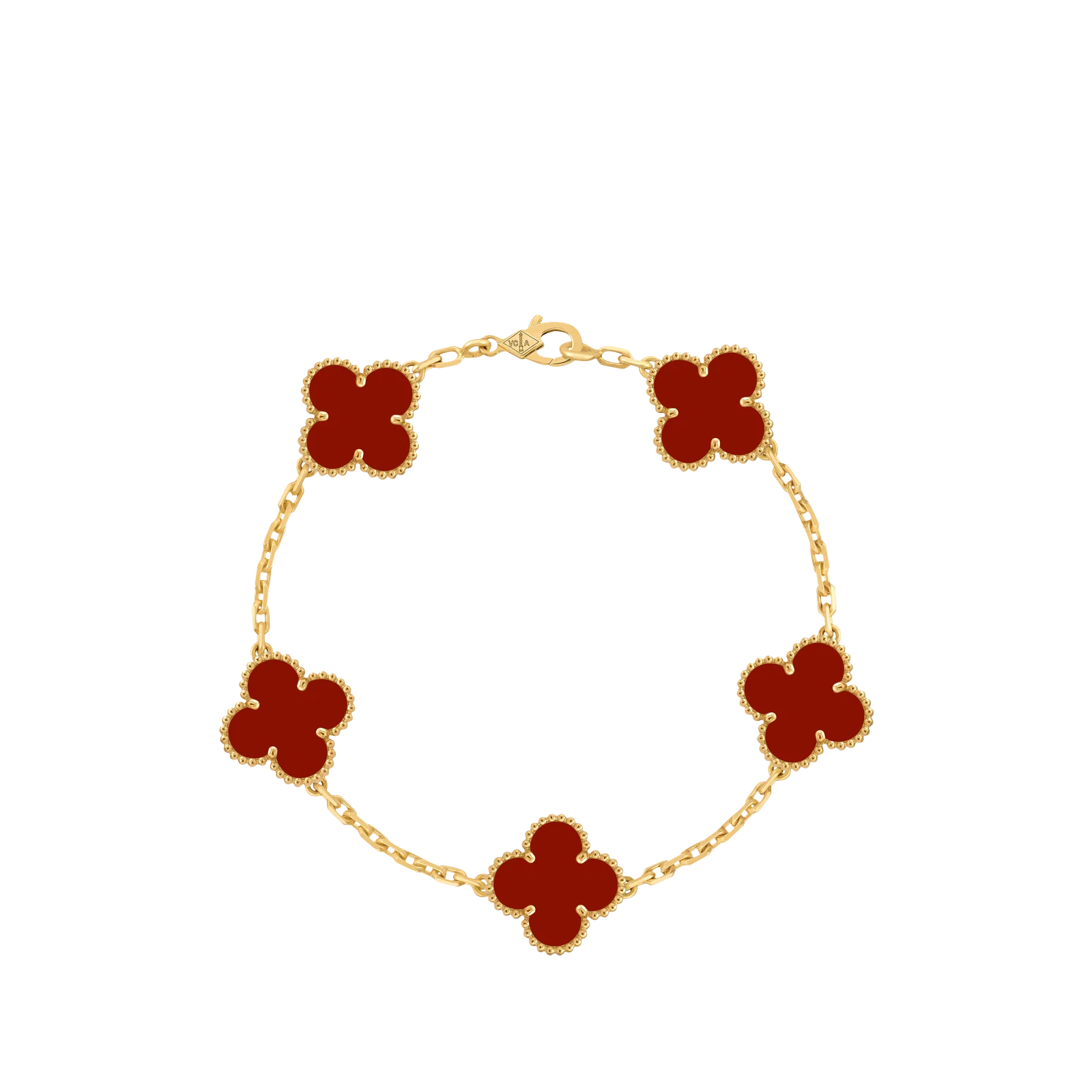 VINTAGE ALHAMBRA 5 MOTIFS CORNALINE