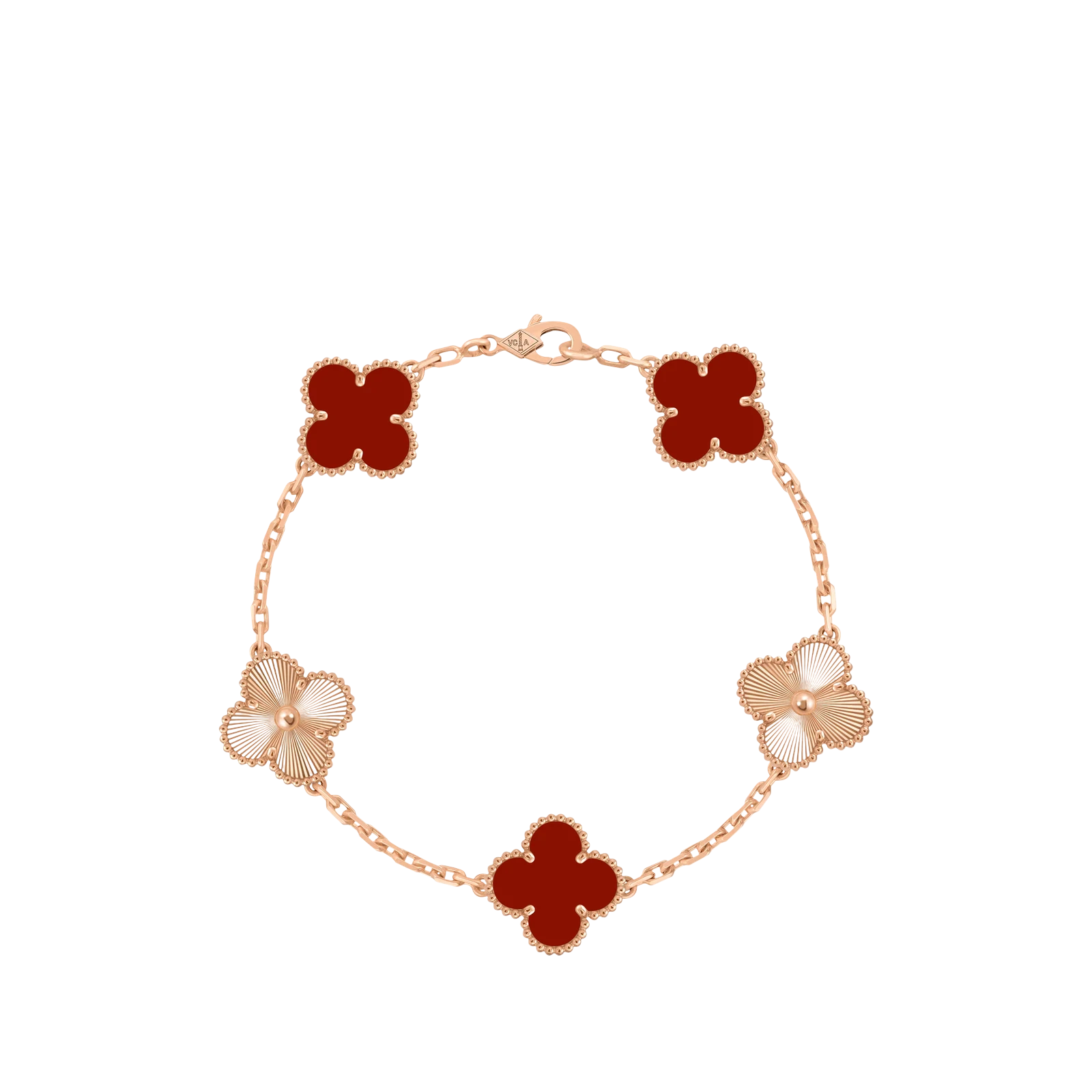 VINTAGE ALHAMBRA 5 MOTIFS CORNALINE