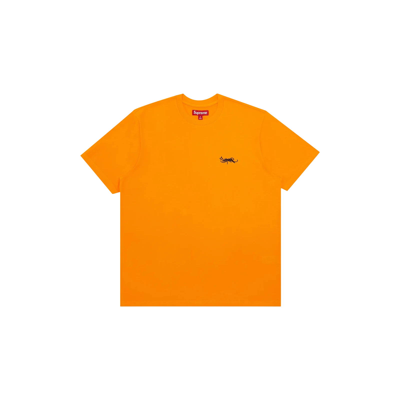 WASHED TAG SHORT-SLEEVE TOP « ORANGE »