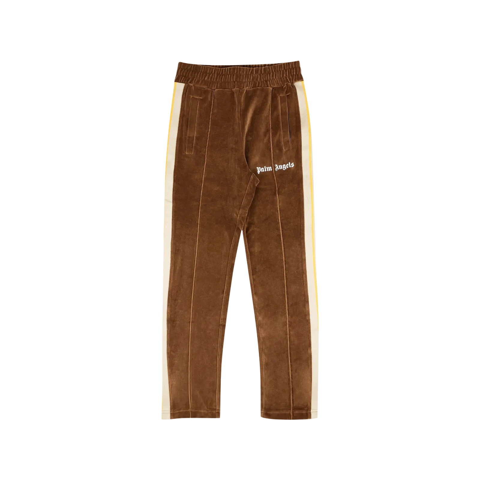 CHENILLE TRACK PANTS « BROWN/WHHITE »