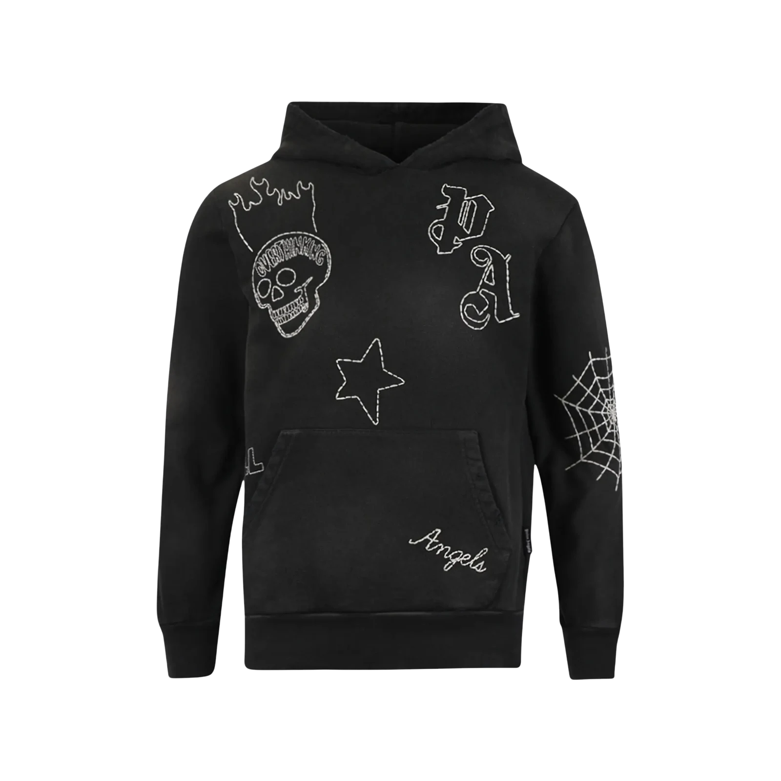 GD EMBROIDERED HOODY « BLACK/WHITE »