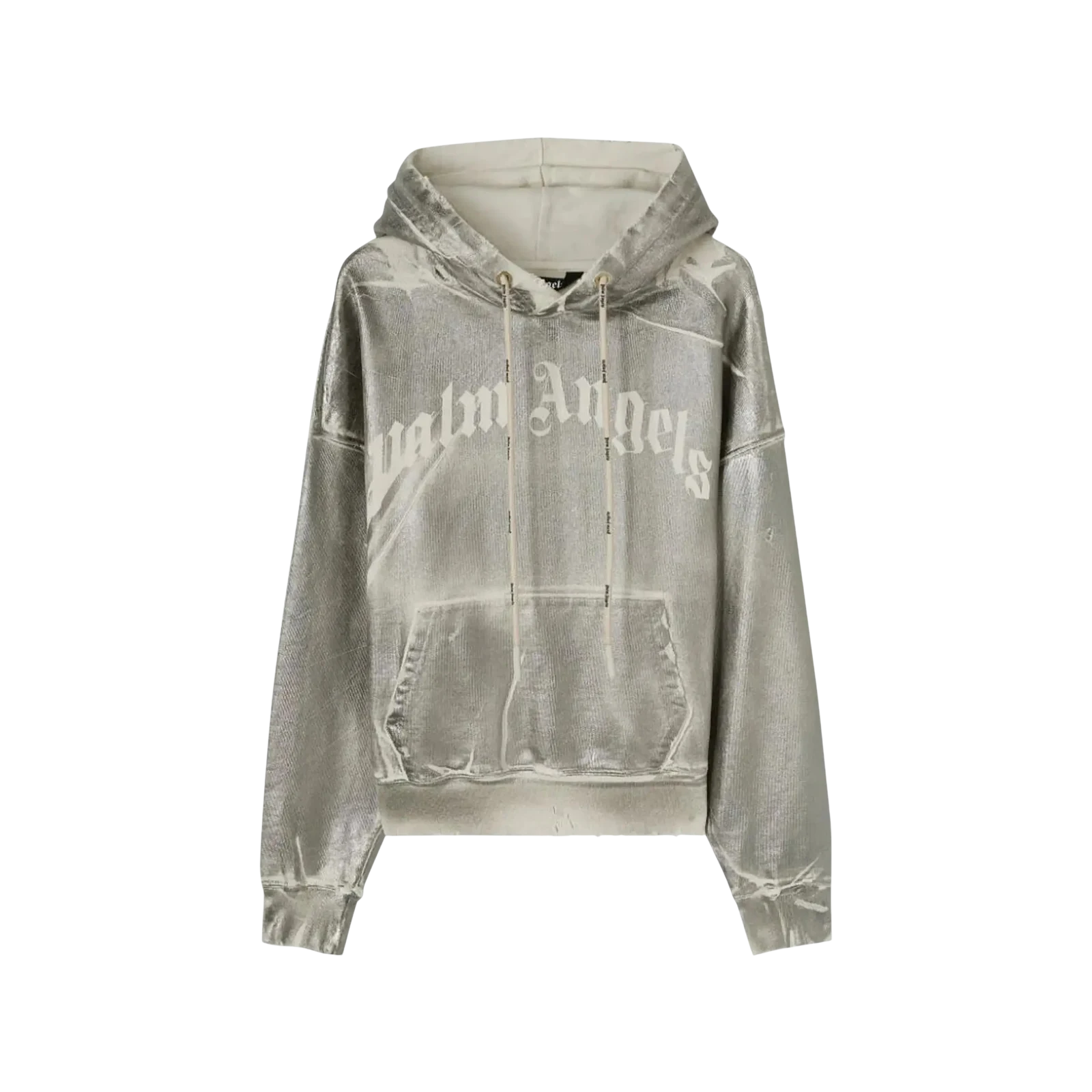 METALLIC HOODIE « GREY/WHITE »