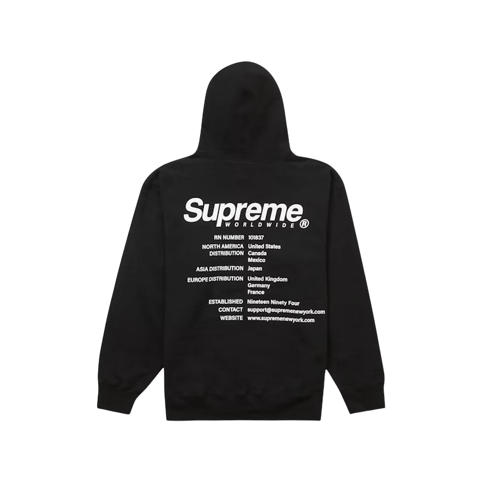 WORLDWIDE HOODED « BLACK »