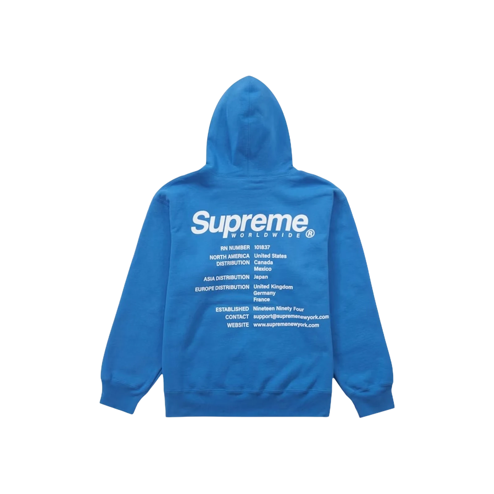 WORLDWIDE HOODED « BLUE »