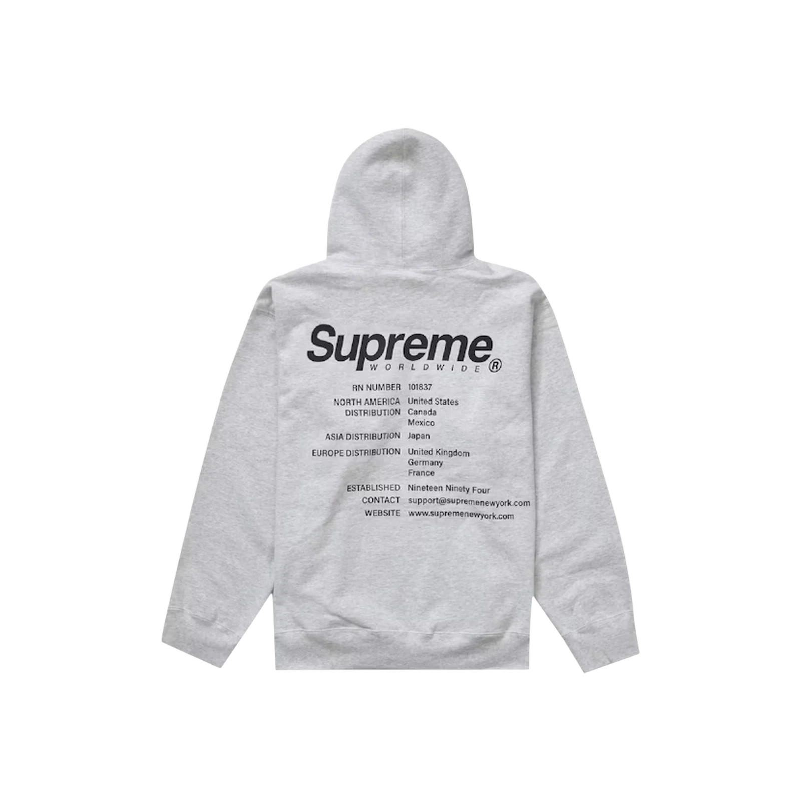 WORLDWIDE HOODED « GREY »