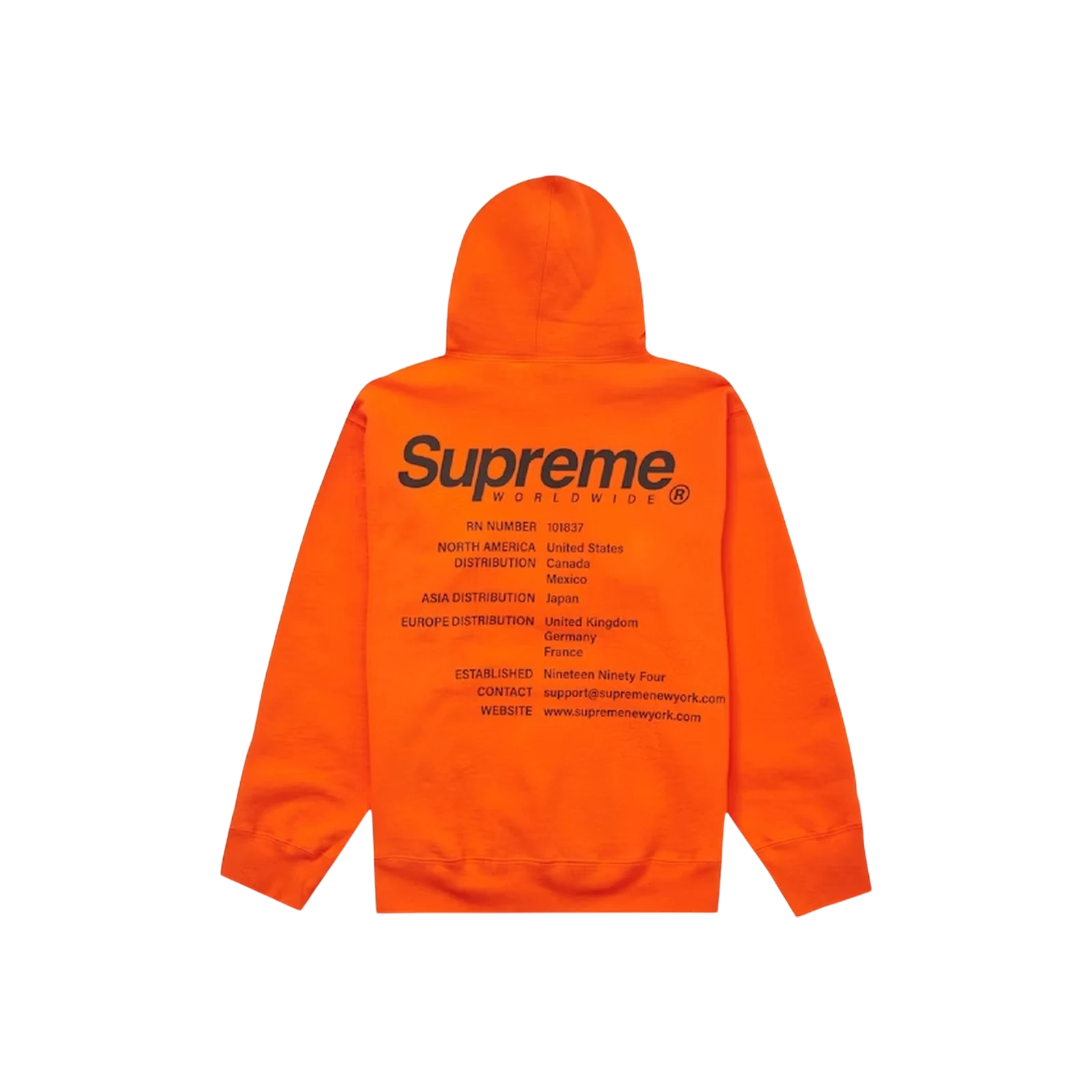 WORLDWIDE HOODED « ORANGE »