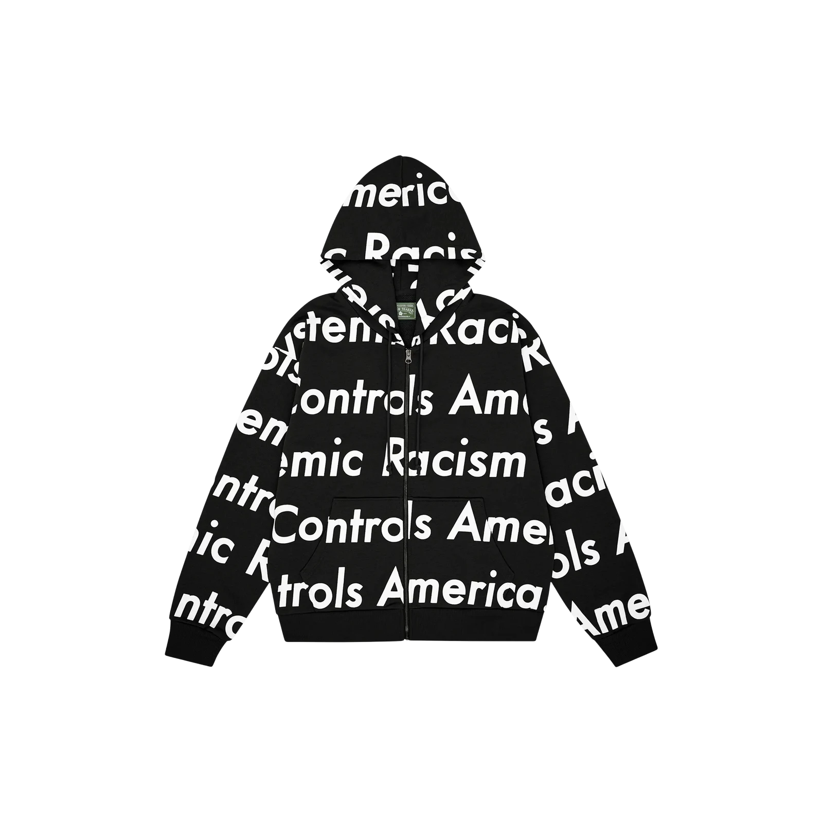 ARTHUR JAFA X SYSTEMIC RACISM CONTROLS AMERICA ZIP UP HOODIE « BLACK »