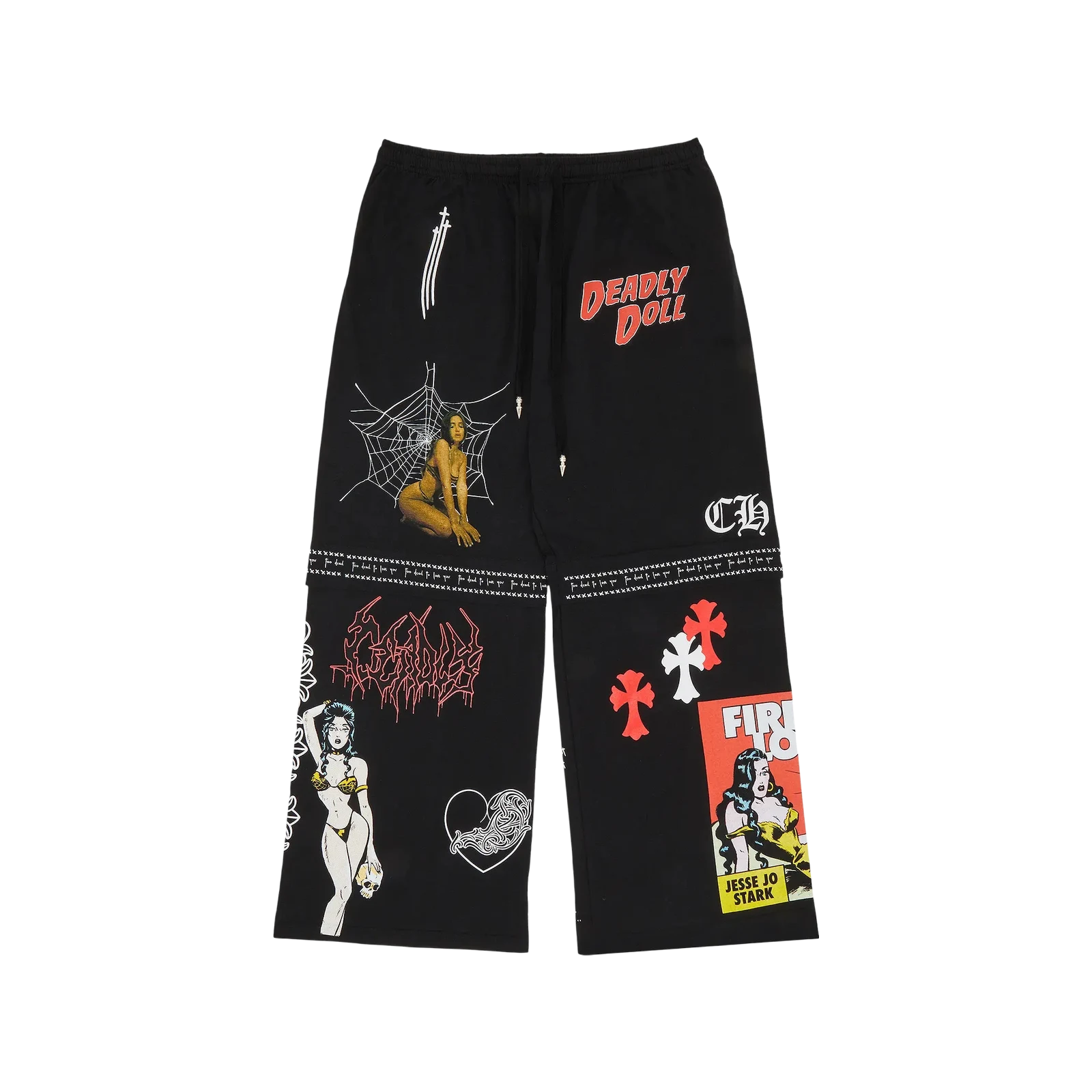 DEADLY DOLL SWEATPANTS « BLACK »