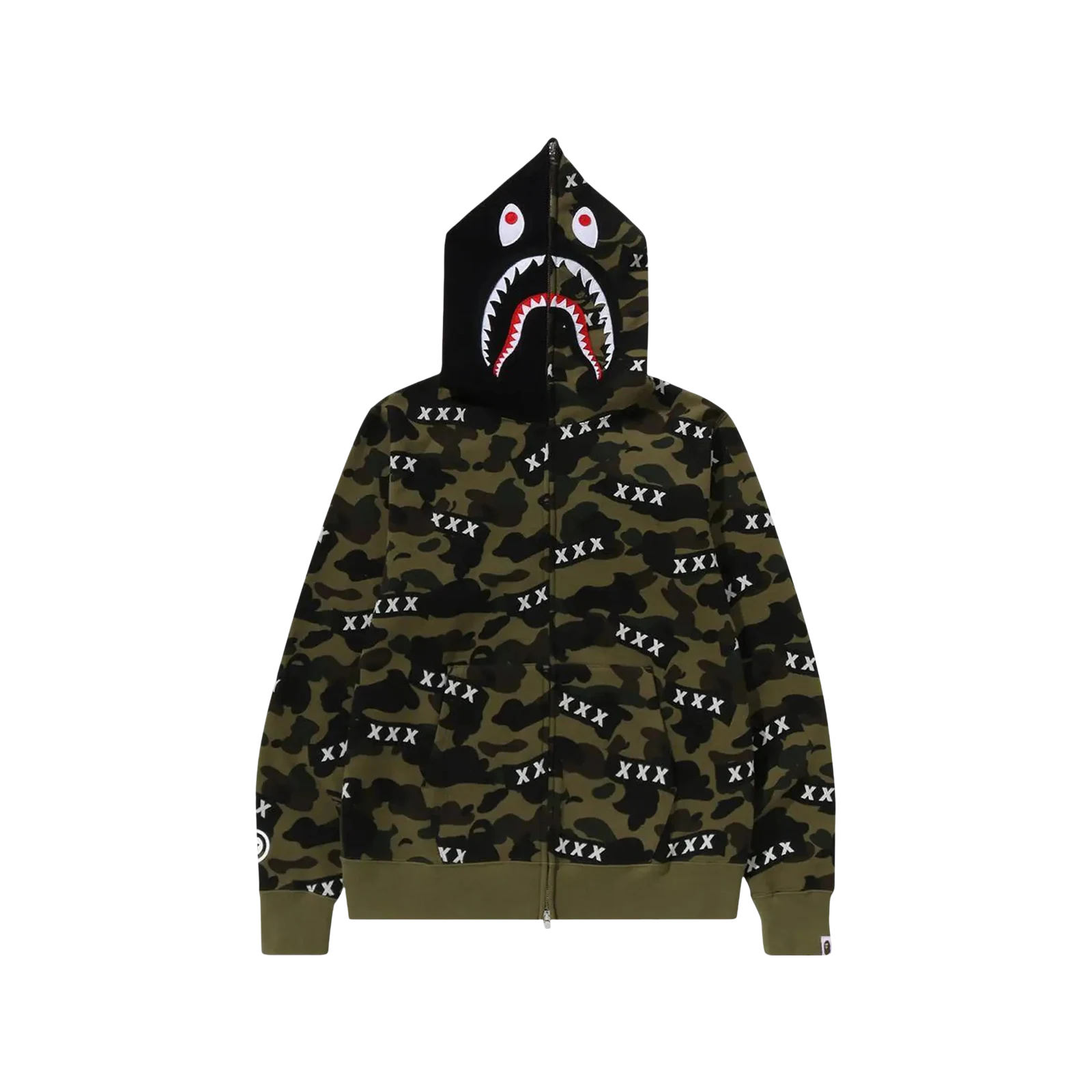 X GOD SELECTION XXX SHARK FULL ZIP HOODIE « GREEN »