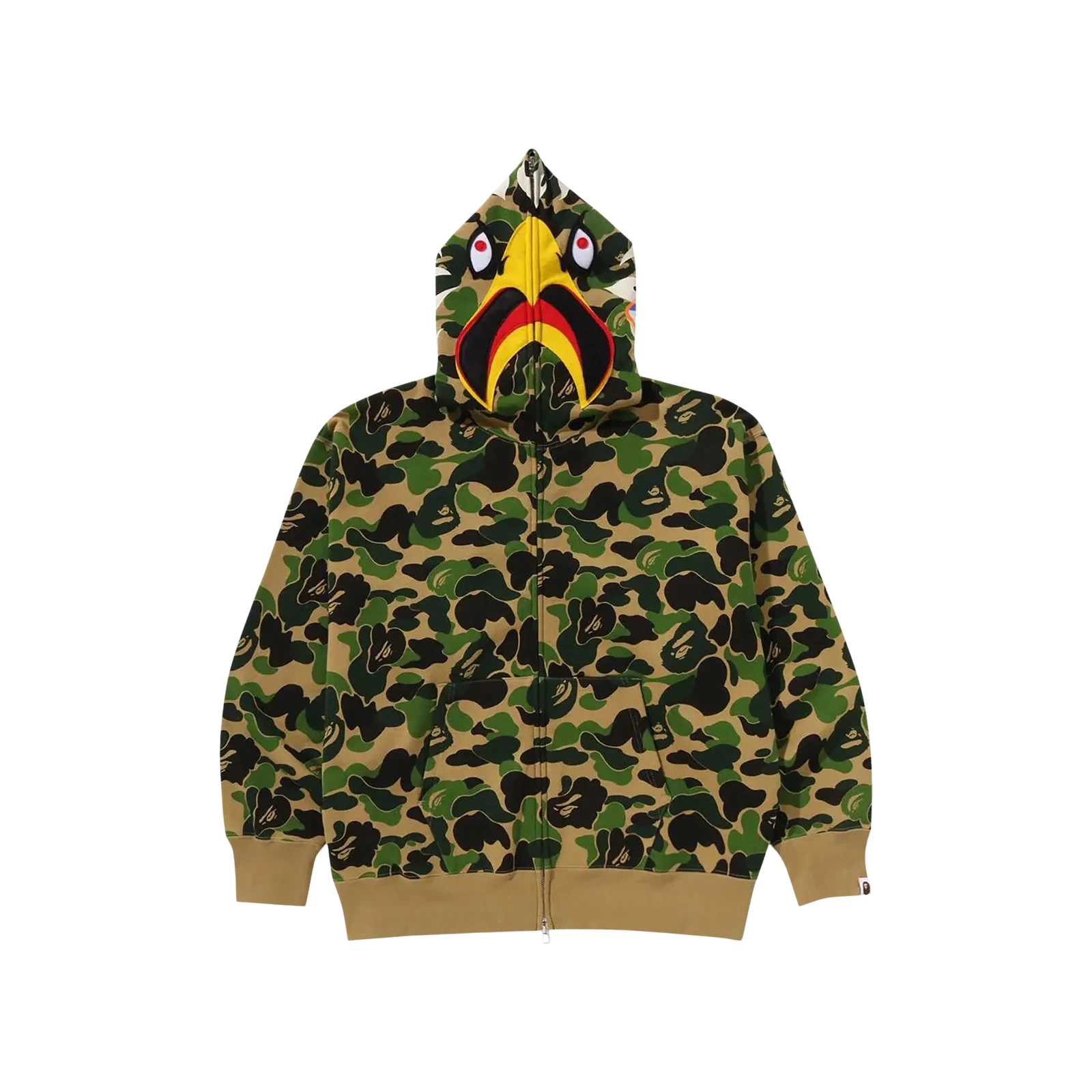 X READYMADE ABC CAMO EAGLE RELAXED FIT FULL ZIP HOODIE « GREEN »