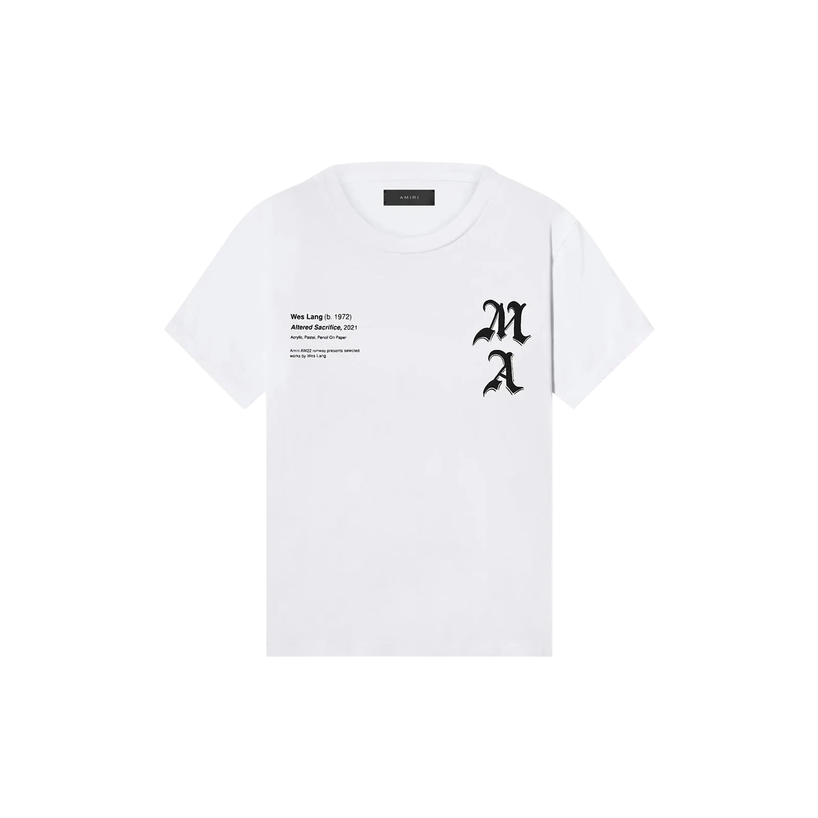 X WES LANG CHECKER SKULL TEE « WHITE »