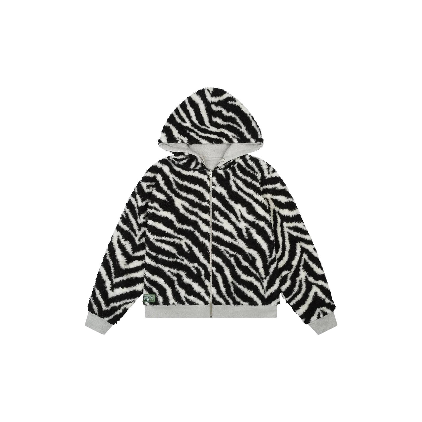 ZEBRA SHEARLING LINED REVERSIBLE ZIP HOODIE « ZEBRA »